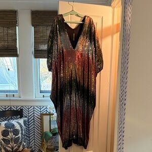 Elegant Multicolor Jennifer Grace Sequin Caftan